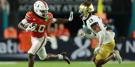 Notre Dame CB Karson Hobbs Miami WR Malachi Toney