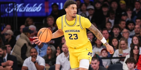 Michigan Wolverines basketball forward Yaxel Lendeborg. (Photo by Wendell Cruz-Imagn Images)