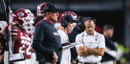 south carolina gamecocks coach shane beamer and mike shula