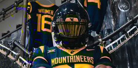 West Virginia's football uniforms for Texas Tech