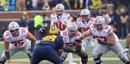 Ohio State offensive line by Birm -- Lettermen Row