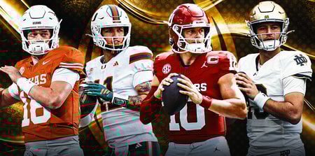 Arch manning, carson beck, CJ Carr and John Mateer