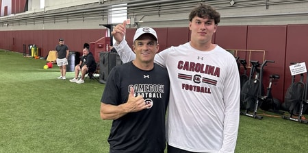 South Carolina football recruiting target Maxwell Hiller. Photo credit: @HillerMaxwell on Twitter/X
