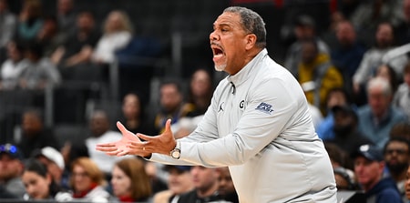 Georgetown coach Ed Cooley suspended water bottle
