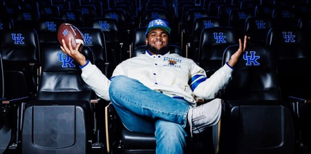 Dominic Wiseman on his Kentucky visit (Photo: UK Athletics)