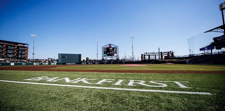 BankFirst sponsorship logo at Dudy Noble Field