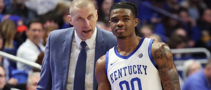 Mark Pope (left) and Otega Oweh - Dr. Michael Huang, Kentucky Sports Radio