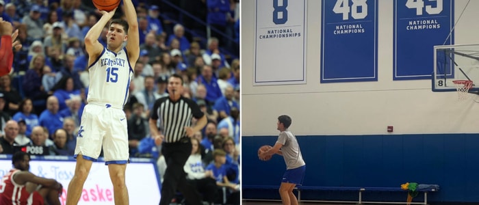 Reed Sheppard is back in the Joe Craft Center