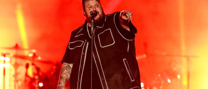 Jason Bradley DeFord, known professionally as Jelly Roll, performs in front of a sold out Grandstand at the Iowa State Fair on Saturday, Aug. 10, 2024. © Reese Strickland/For the Register / USA TODAY NETWORK