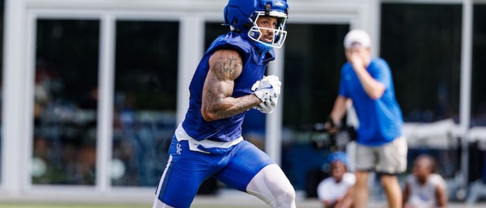 Seth McGowan at Kentucky Football Fall Camp, via Jacob Noger, UK Football