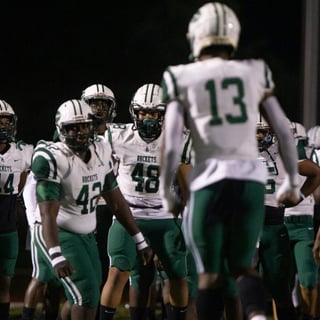 Miami Central enters the field before a Florida high school football game