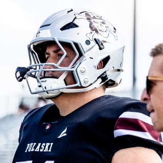 Pulaski County offensive lineman Brady Hull | Photo via Danny Campbell