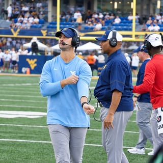 West Virginia defensive coordinator Zac Alley
