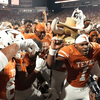 Texas celebrates its win vs. Ohio State