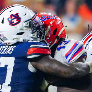 Xavier Atkins vs. Florida (Photo by Matt Rudolph/AuburnSports)
