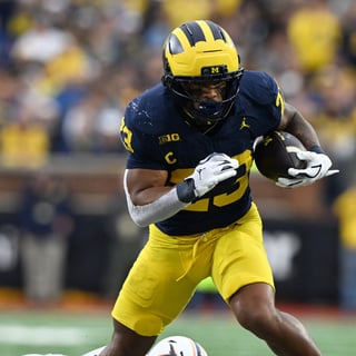 Michigan Wolverines football running back Jordan Marshall against UTEP. (Photo by Lon Horwedel / TheWolverine.com)