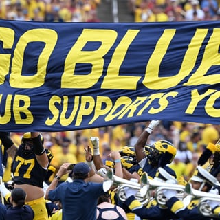 Michigan football tunnel banner Big House