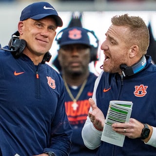 DJ Durkin and Alex Golesh (Photo by Matt Rudolph/AuburnSports)
