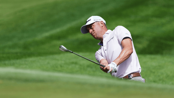 Justin Thomas practices ahead of the PGA Championship at Valhalla Golf Club