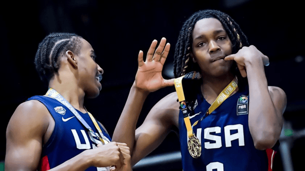Kentucky native Jasper Johnson celebrates winning a gold medal at the FIBA U18 AmeriCup - FIBA Basketball