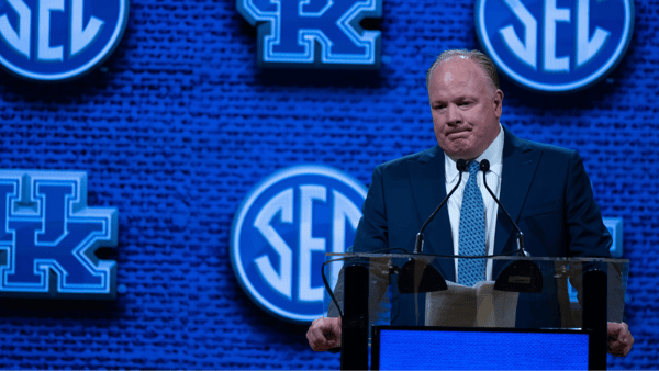 Kentucky football coach Mark Stoops at SEC Media Days