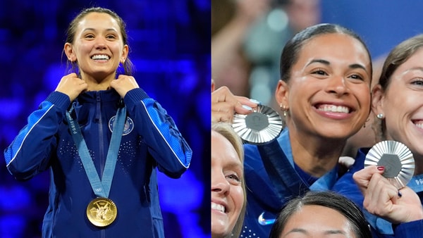 University of Kentucky Olympic medalists Lee Kiefer and Avery Skinner - Photos by Andrew P. Scott and Katie Goodale, USA TODAY Sports