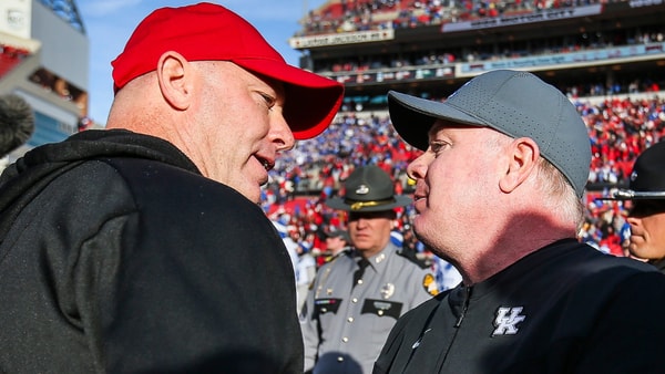 Louisville HC Jeff Brohm, Kentucky HC Mark Stoops