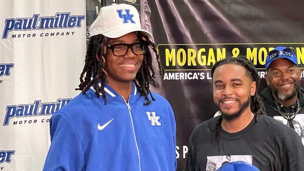 Jasper Johnson after announcing his commitment to Kentucky - Dylan Ballard