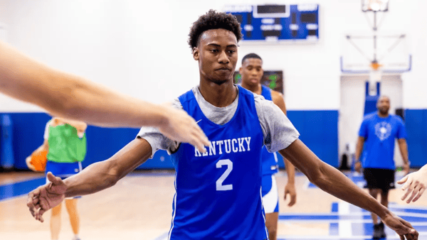 Jaxson Robinson during Kentucky practice - Chet White, UK Athletics