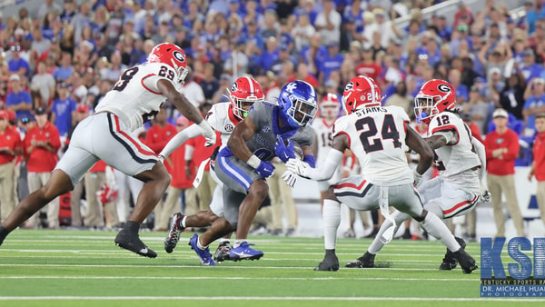 Kentucky running back Demie Sumo-Karngbaye rushes the ball vs. Georgia - Dr. Michael Huang, Kentucky Sports Radio