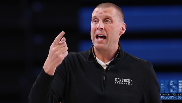 Kentucky Basketball head coach Mark Pope at the Blue-White Game - Dr. Michael Huang, Kentucky Sports Radio