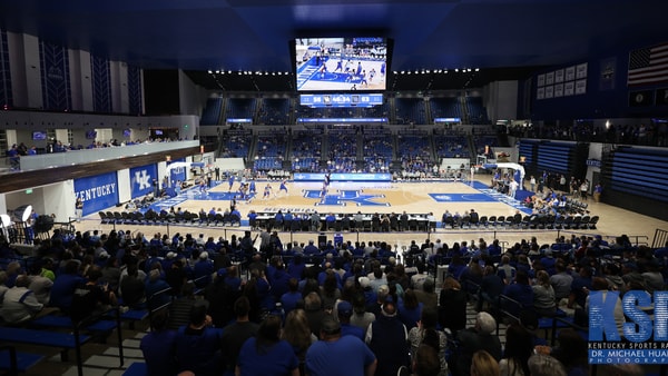A wide shot of Memorial Coliseum during the Blue-White Game - Dr. Michael Huang, Kentucky Sports Radio