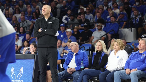 Kentucky coach Mark Pope at the Blue-White Game - Dr. Michael Huang, Kentucky Sports Radio