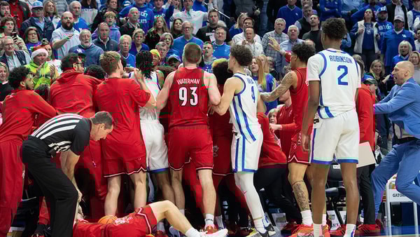 Mark Pope Kentucky Louisville fight Brandon Garrison