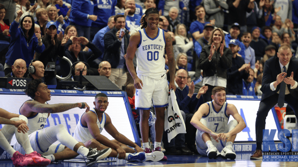 Kentucky's starters get ready to check back in during the win over Florida - Dr. Michael Huang, Kentucky Sports Radio