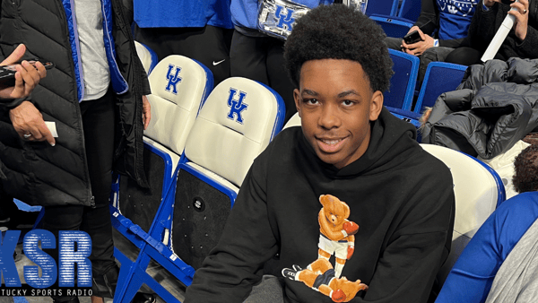 Top-10 recruit Anthony Thompson attends Kentucky vs. Florida inside Rupp Arena (Photo via Jack Pilgrim, KSR)