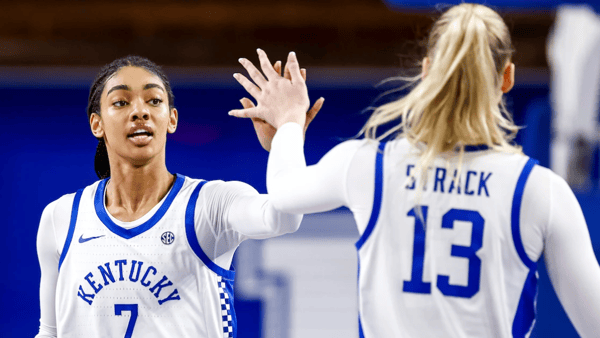 Teonni Key (left) and Clara Strack - Eddie Justice, UK Athletics