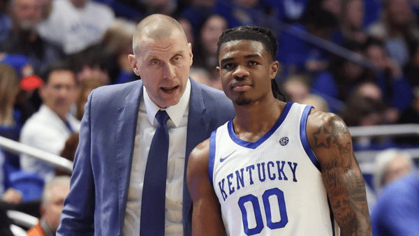 Mark Pope (left) and Otega Oweh - Dr. Michael Huang, Kentucky Sports Radio