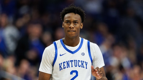 Feb 8, 2025; Lexington, Kentucky, USA; Kentucky Wildcats guard Jaxson Robinson (2) claps during the first half against the South Carolina Gamecocks at Rupp Arena at Central Bank Center. Mandatory Credit: Jordan Prather-Imagn Images