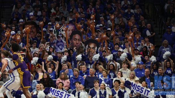 The student section at Rupp Arena during Senior Night vs. LSU - Dr. Michael Huang, Kentucky Sports Radio