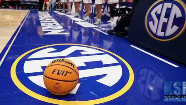 A Wilson Evo NXT ball at the SEC Tournament - Photo by Dr. Michael Huang, Kentucky Sports Radio