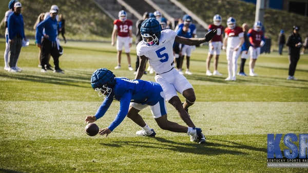 DJ Waller at Kentucky spring football practice, via Aaron Perkins, KSR