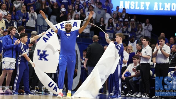 Ansley Almonor goes through the hoop on Senior Night at Rupp Arena - Photo by Dr. Michael Huang, Kentucky Sports Radio