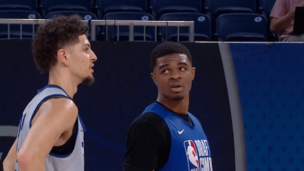 Screenshot of Koby Brea (left) and Otega Oweh via ESPN+