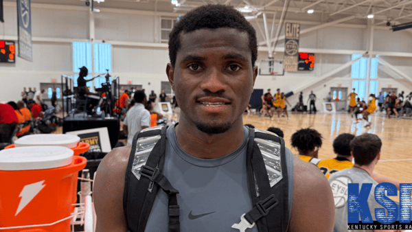 5-star guard Ikenna Alozie at EYBL (Photo via Jack Pilgrim, KSR)
