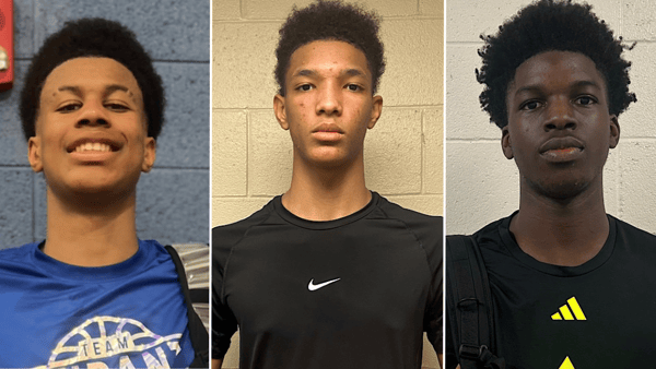 Photos of Baba Oladotun (left), CJ Rosser (middle), and Obinna Ekezie Jr. via KSR/On3