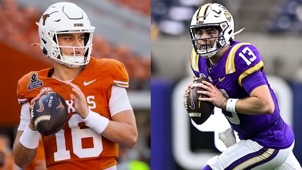 Texas QB Arch Manning and LSU QB Garrett Nussmeier