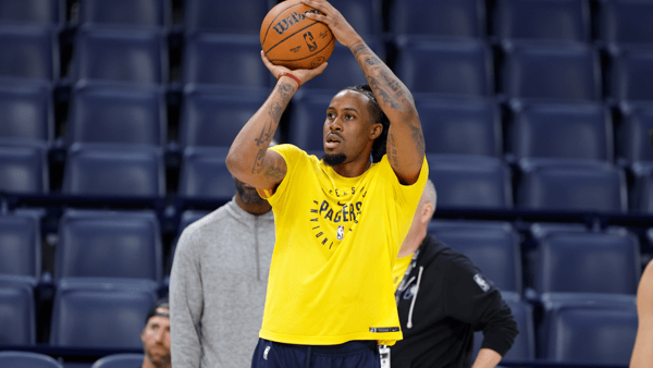 Jun 4, 2025; Oklahoma City, OK, USA; Indiana Pacers forward Isaiah Jackson (22) during NBA Finals Media Day at Paycom Center. Mandatory Credit: Alonzo Adams-Imagn Images