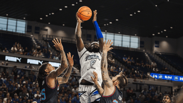Kahlil Whitney takes a tough shot for La Familia in the TBT, via Aaron Perkins, KSR