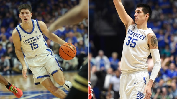 Photos of Reed Sheppard (left) and Derek Willis via KSR, Imagn Images
